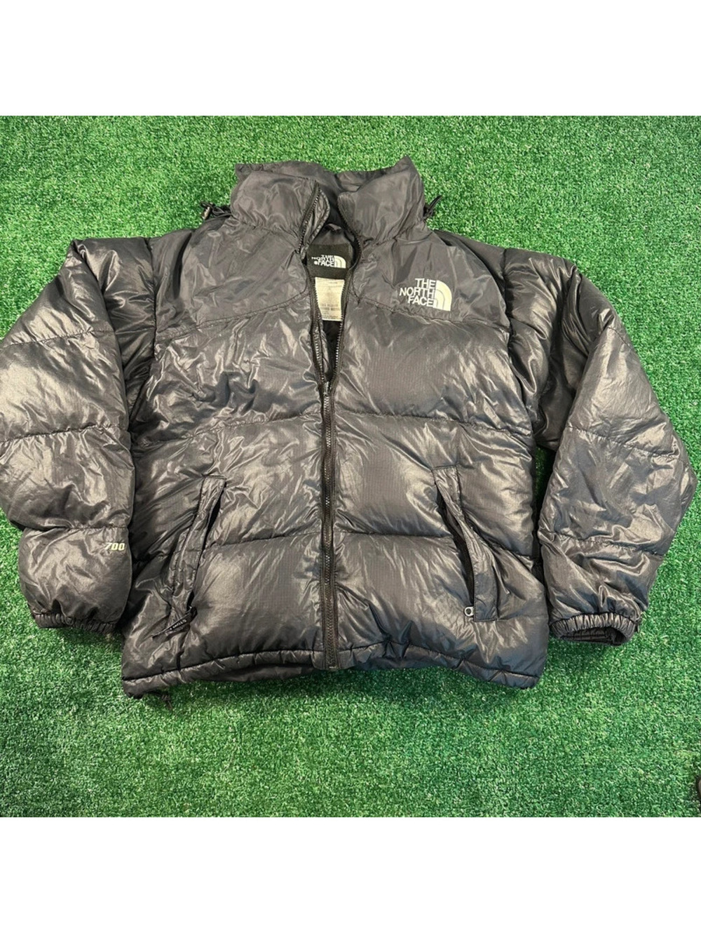 Black north face 1996 retro nuptse puffer full zip jacket coat size medium